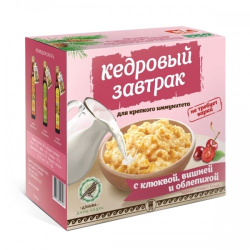 Купить Завтрак кедровый для крепкого иммунитета с клюквой, вишней и облепихой  г. Иркутск  