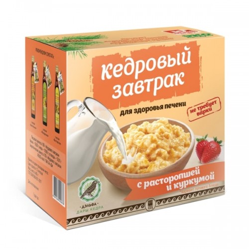 Завтрак кедровый для здоровья печени с расторопшей и куркумой  г. Иркутск  